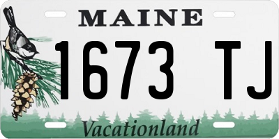 ME license plate 1673TJ