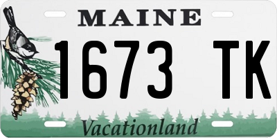 ME license plate 1673TK