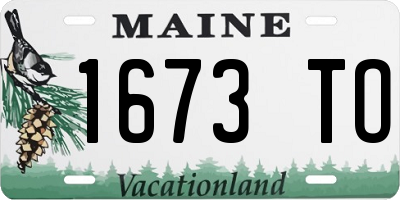 ME license plate 1673TO