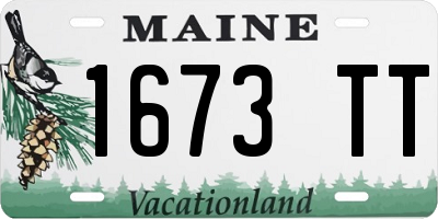 ME license plate 1673TT