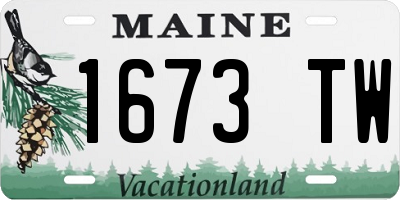 ME license plate 1673TW