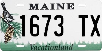 ME license plate 1673TX