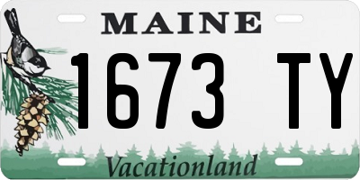 ME license plate 1673TY