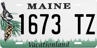 ME license plate 1673TZ