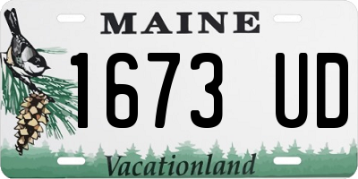 ME license plate 1673UD