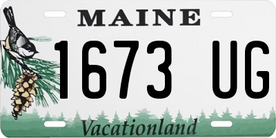 ME license plate 1673UG