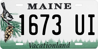 ME license plate 1673UI