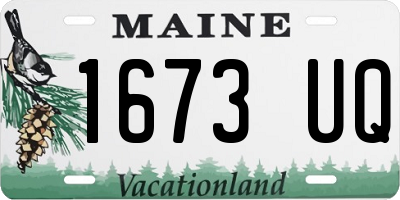 ME license plate 1673UQ