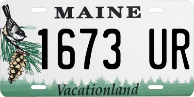 ME license plate 1673UR