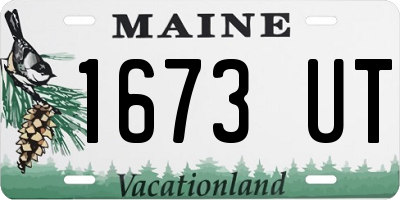 ME license plate 1673UT