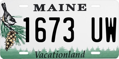 ME license plate 1673UW