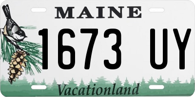 ME license plate 1673UY