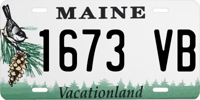 ME license plate 1673VB