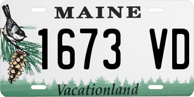 ME license plate 1673VD