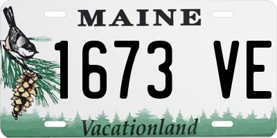 ME license plate 1673VE