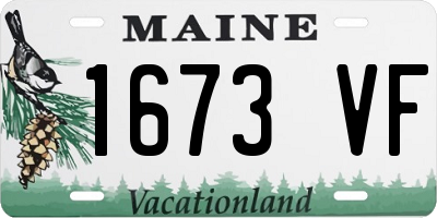 ME license plate 1673VF