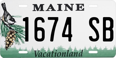 ME license plate 1674SB