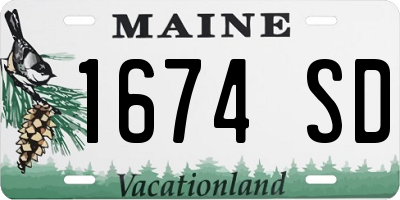 ME license plate 1674SD