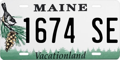 ME license plate 1674SE