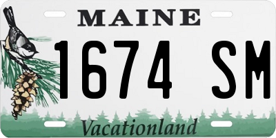 ME license plate 1674SM