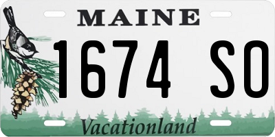 ME license plate 1674SO