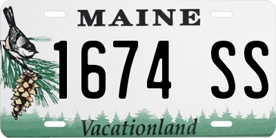 ME license plate 1674SS