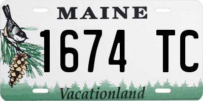 ME license plate 1674TC