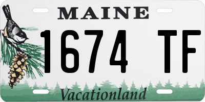 ME license plate 1674TF