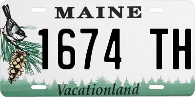 ME license plate 1674TH