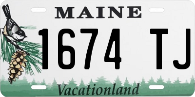 ME license plate 1674TJ
