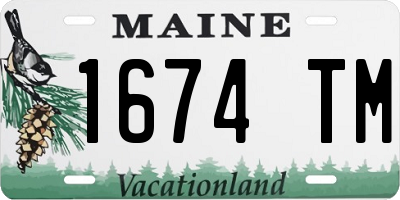 ME license plate 1674TM
