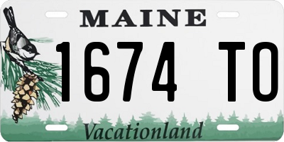 ME license plate 1674TO