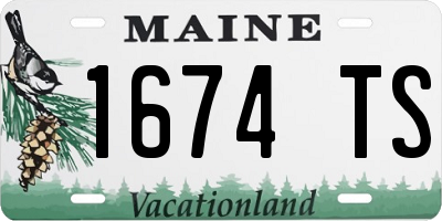 ME license plate 1674TS