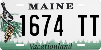 ME license plate 1674TT