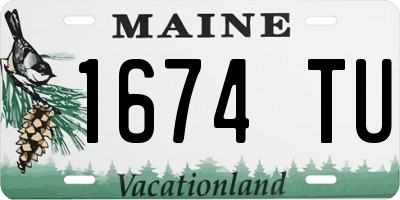 ME license plate 1674TU