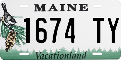 ME license plate 1674TY