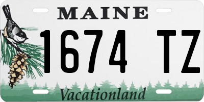 ME license plate 1674TZ