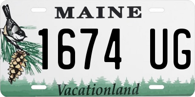 ME license plate 1674UG