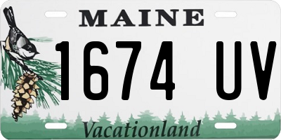 ME license plate 1674UV
