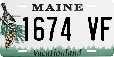ME license plate 1674VF