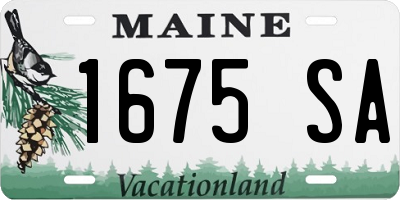 ME license plate 1675SA