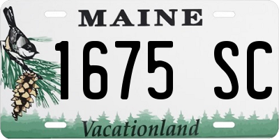 ME license plate 1675SC