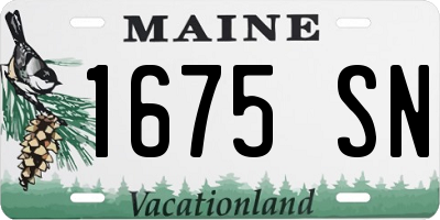 ME license plate 1675SN