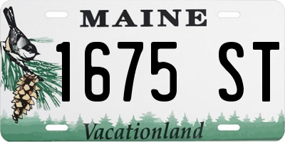 ME license plate 1675ST