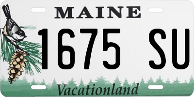 ME license plate 1675SU