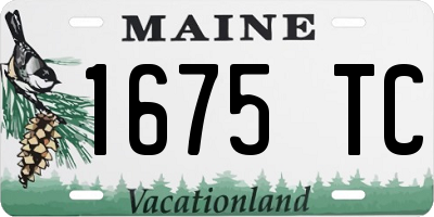 ME license plate 1675TC