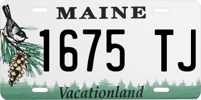 ME license plate 1675TJ