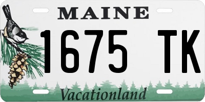 ME license plate 1675TK