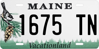 ME license plate 1675TN