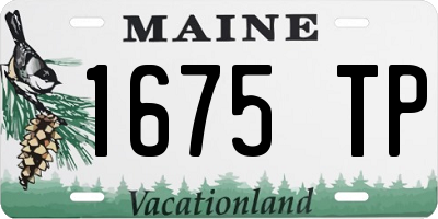 ME license plate 1675TP